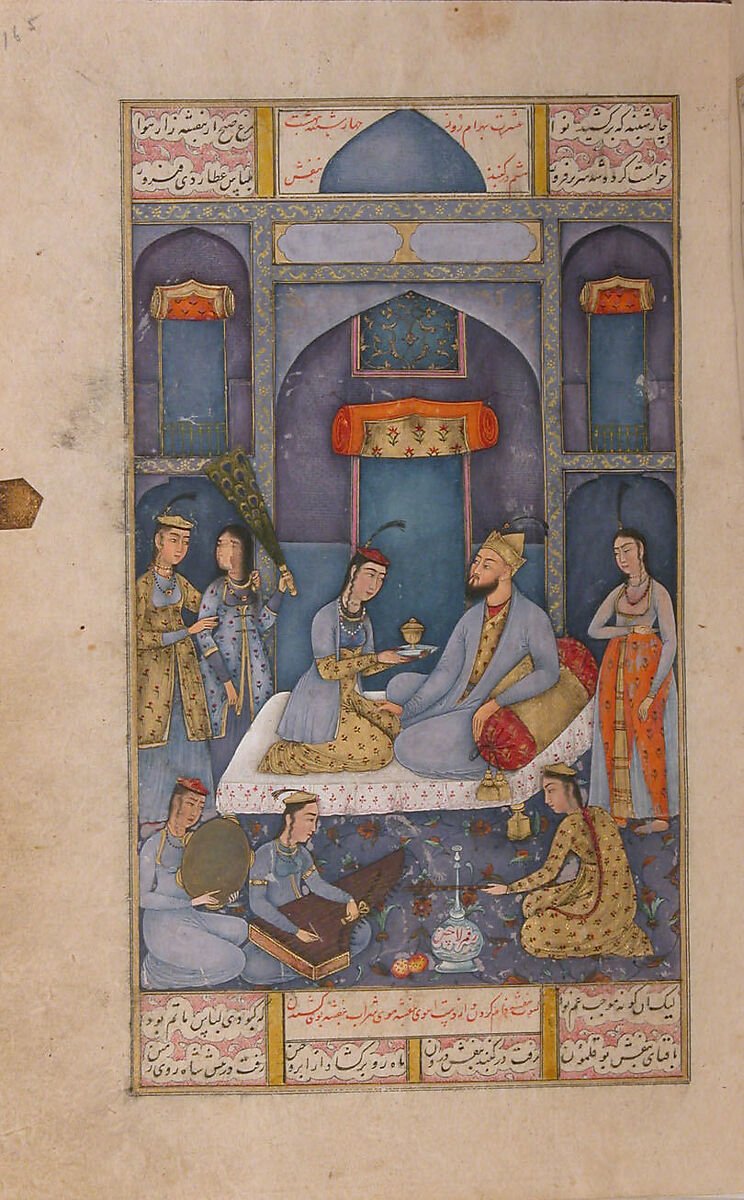 Khamsa (Quintet) of Amir Khusrau Dihlavi, Amir Khusrau Dihlavi (Indian, Patiyali, 1253–1325 Delhi), Ink, opaque watercolor, and gold on paper