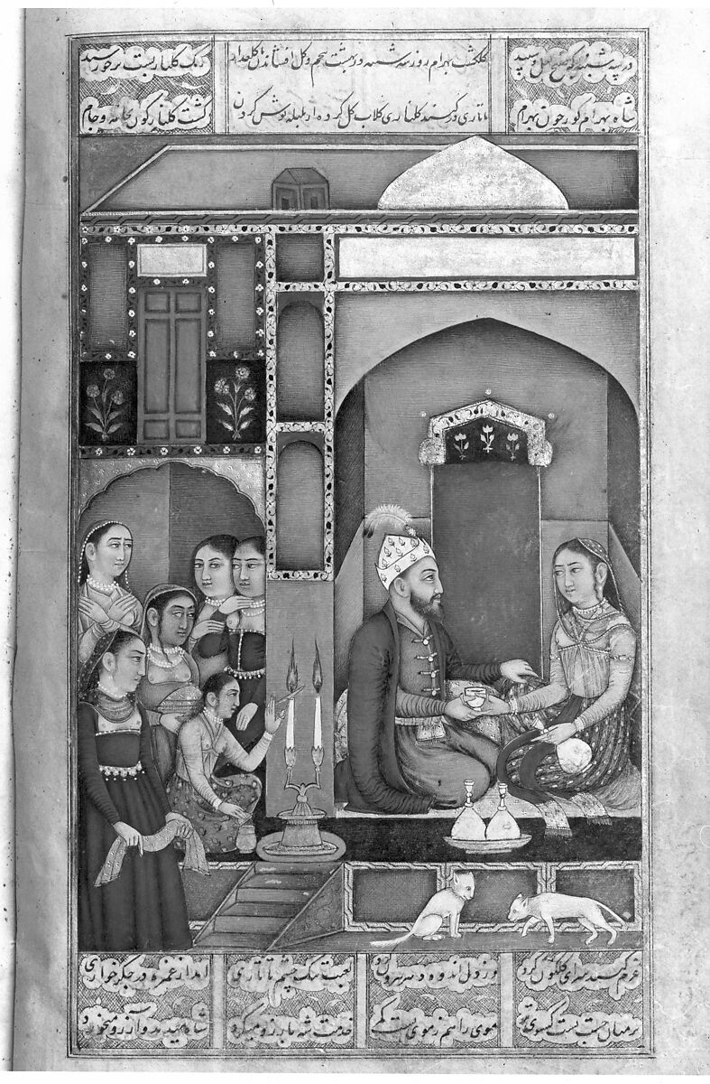 Khamsa (Quintet) of Amir Khusrau Dihlavi, Amir Khusrau Dihlavi (Indian, Patiyali, 1253–1325 Delhi), Ink, opaque watercolor, and gold on paper