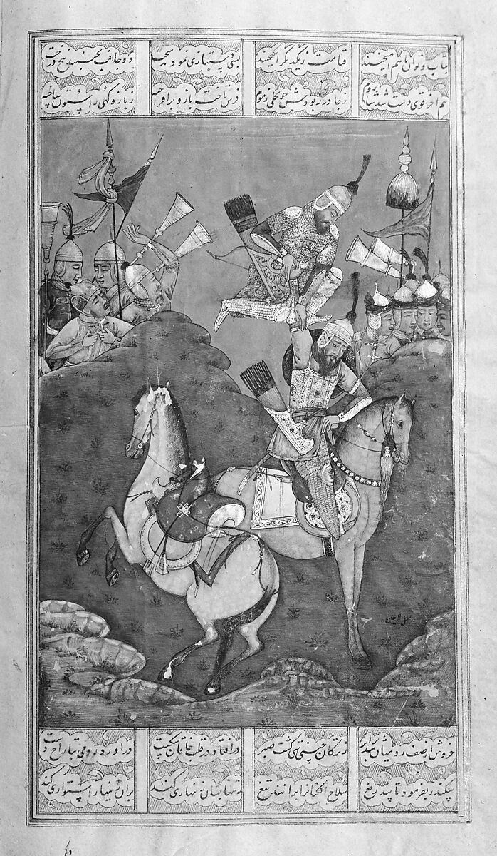 Khamsa (Quintet) of Amir Khusrau Dihlavi, Amir Khusrau Dihlavi (Indian, Patiyali, 1253–1325 Delhi), Ink, opaque watercolor, and gold on paper