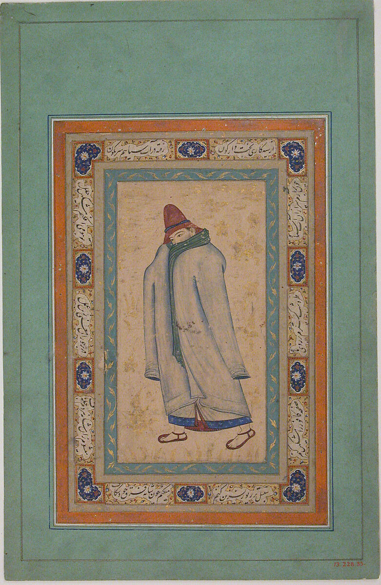 A Dervish, Ink, opaque watercolor, and gold on paper