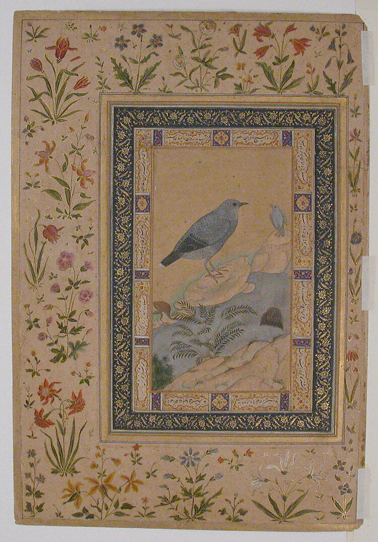 Visit to Holy Man by Prince Salim (Jahangir as a Youth?), Ink, opaque watercolor, and gold on paper
