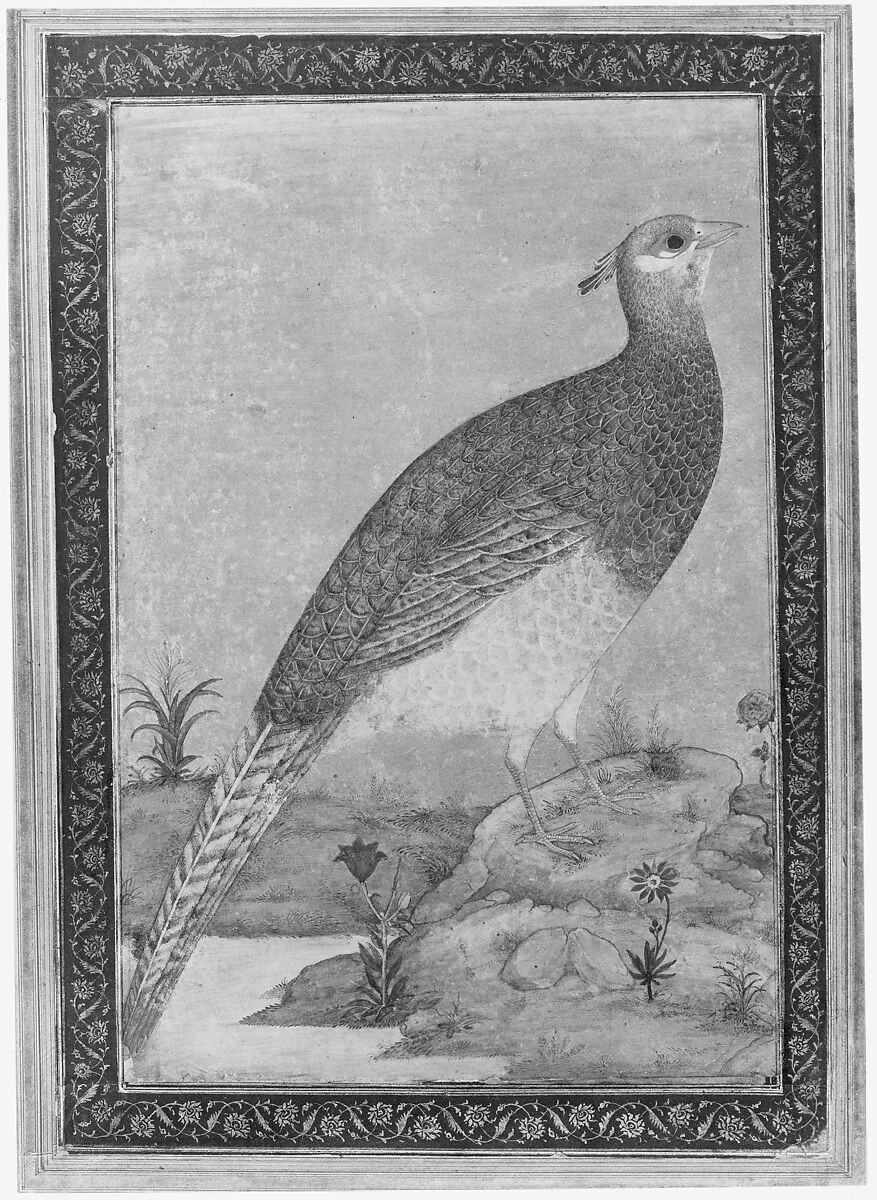 Portrait of Shah Jahan on Horseback, Ink, opaque watercolor, and gold on paper