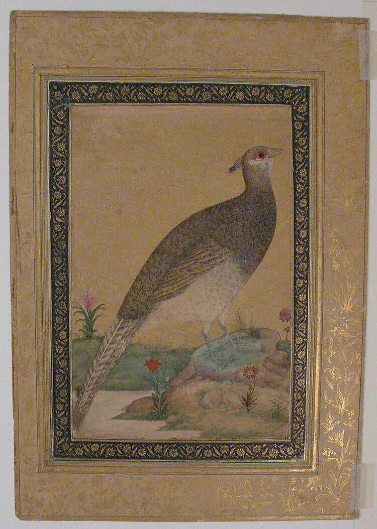 Portrait of Shah Jahan on Horseback, Ink, opaque watercolor, and gold on paper