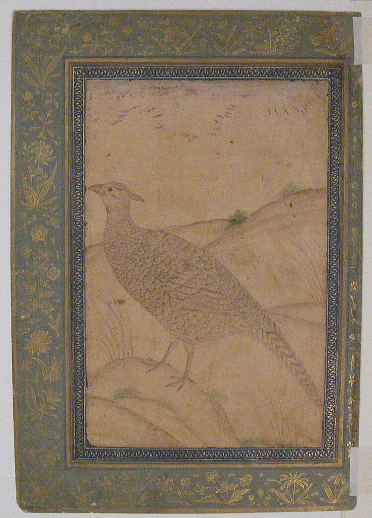 Portrait of the Emperor Akbar, Ink, opaque watercolor, and gold on paper