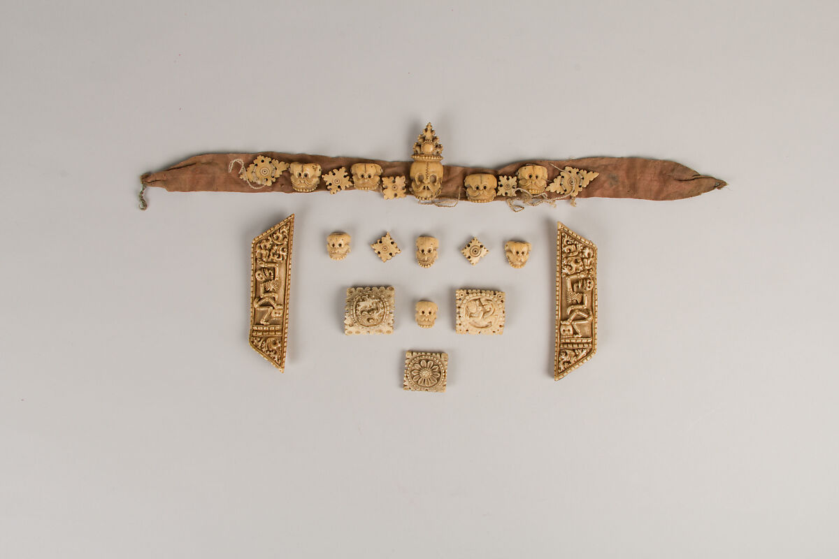 Diamond-Shaped Plaque, Bone, Tibet 