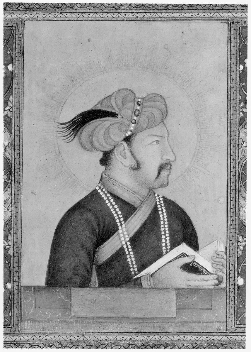 Portrait of Emperor Jahangir, Ink, opaque watercolor, and gold on paper
