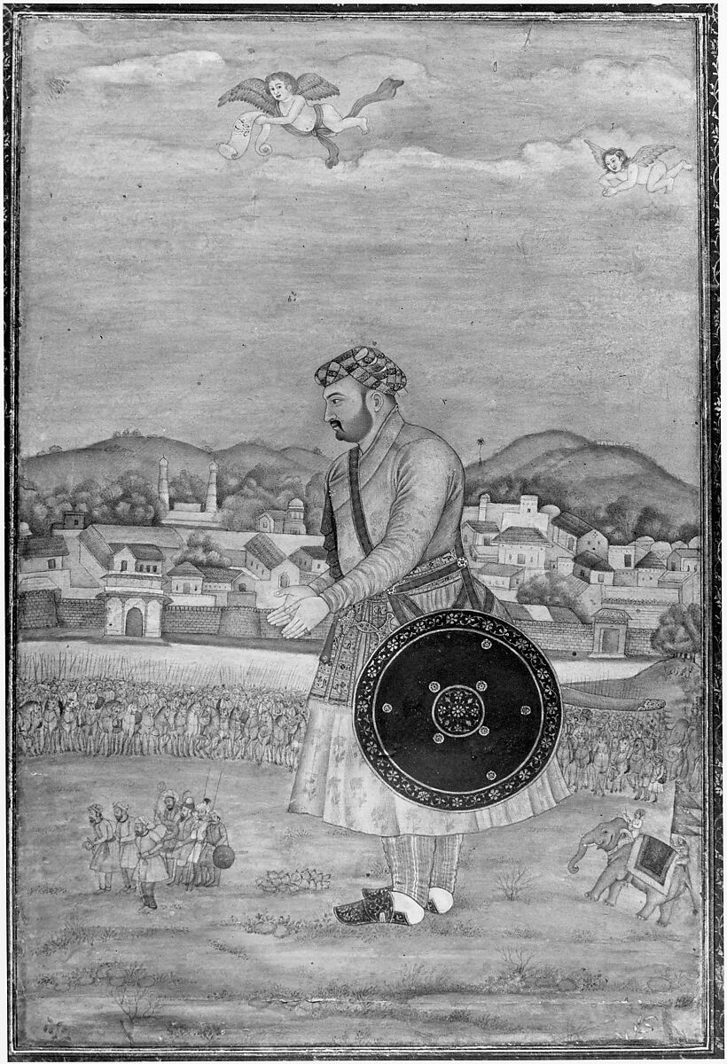 Portrait of Asaf Khan, Ink, opaque watercolor, and gold on paper