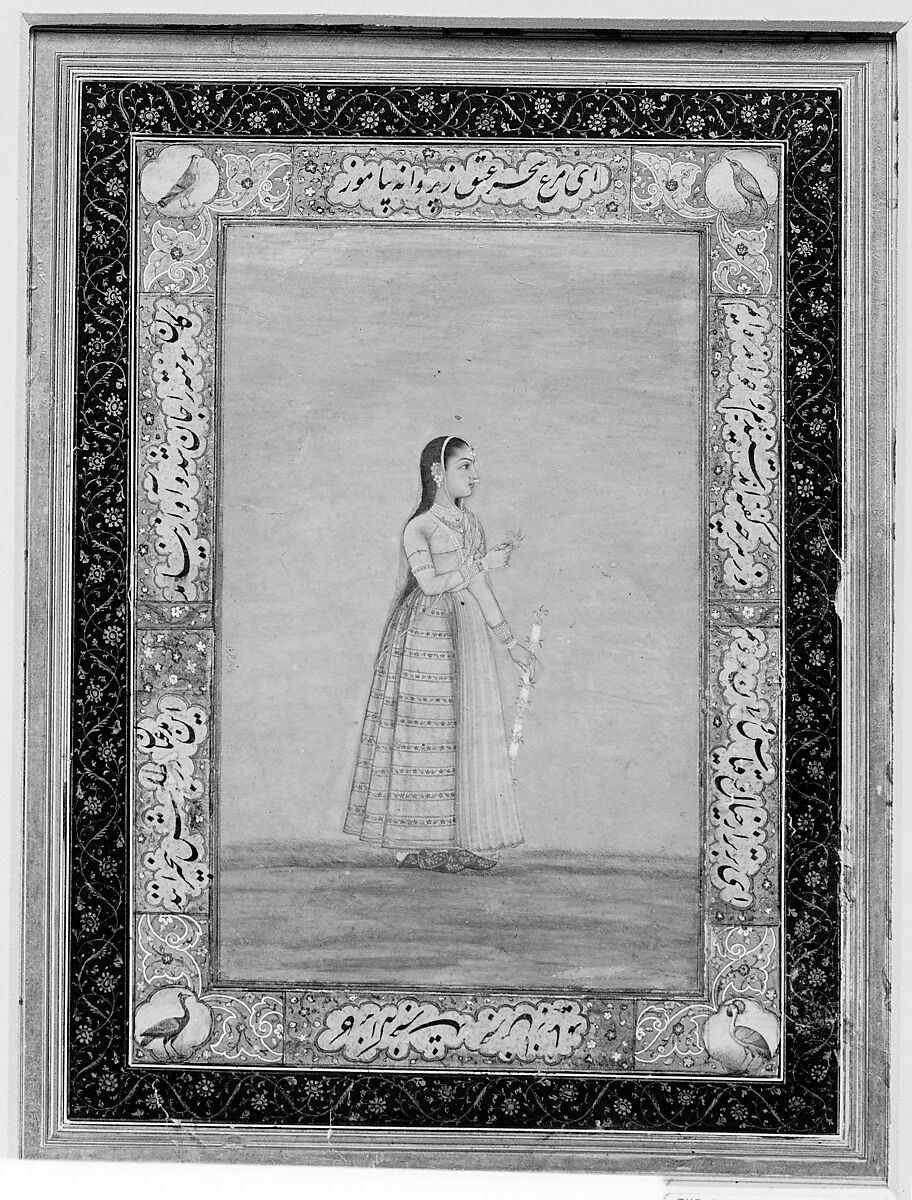 Portrait of a Lady, Ink, opaque watercolor, and gold on paper