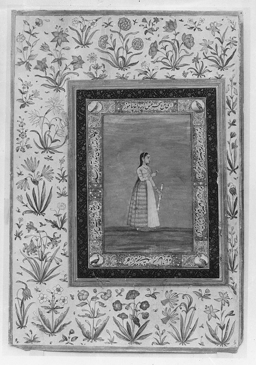 Portrait of a Lady, Ink, opaque watercolor, and gold on paper