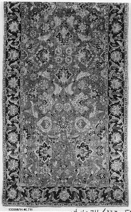 Carpet, Wool (warp, weft and pile); asymmetrically knotted pile