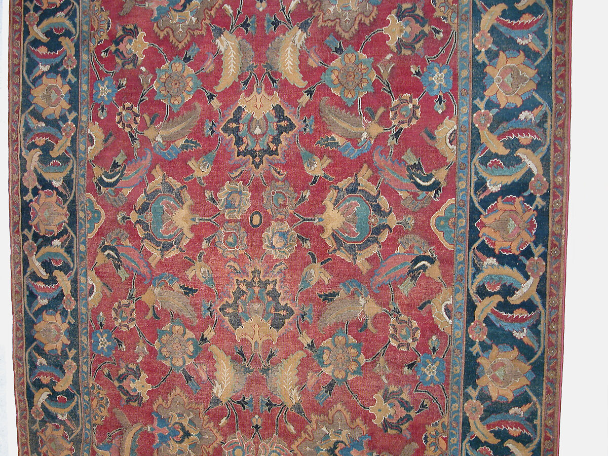 Carpet, Wool (warp, weft and pile); asymmetrically knotted pile