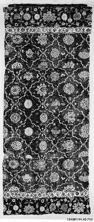 Fragments of a Trellis Pattern Carpet, Silk (warp and weft), pashmina wool (pile); asymmetrically knotted pile