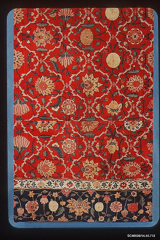 Fragments of a Trellis Pattern Carpet, Silk (warp and weft), pashmina wool (pile); asymmetrically knotted pile