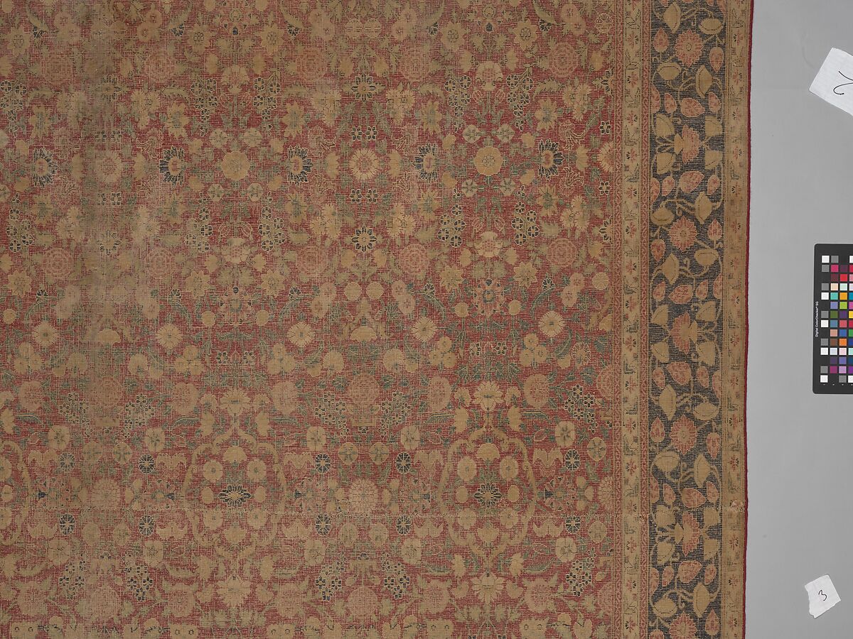 "Millefleur" Carpet, Cotton (warp and weft), wool (pile); asymmetrically knotted pile