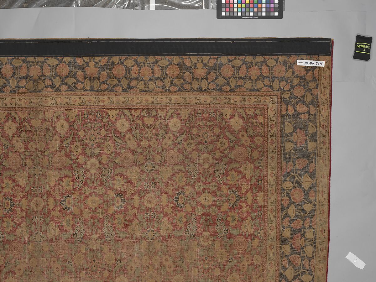 "Millefleur" Carpet, Cotton (warp and weft), wool (pile); asymmetrically knotted pile