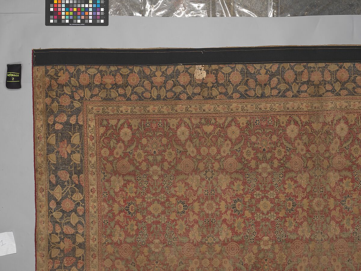 "Millefleur" Carpet, Cotton (warp and weft), wool (pile); asymmetrically knotted pile