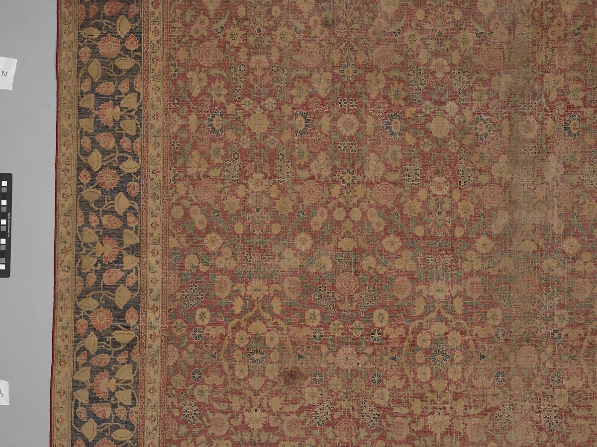 "Millefleur" Carpet, Cotton (warp and weft), wool (pile); asymmetrically knotted pile