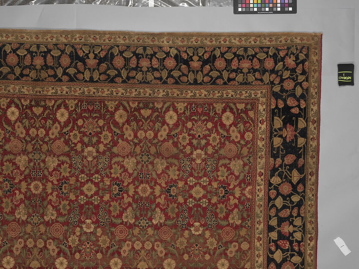 "Millefleur" Carpet, Cotton (warp and weft), wool (pile); asymmetrically knotted pile
