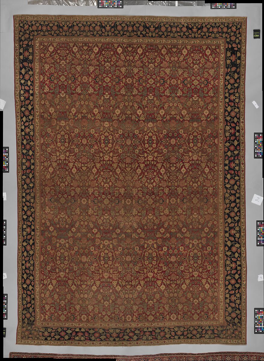 "Millefleur" Carpet, Cotton (warp and weft), wool (pile); asymmetrically knotted pile 