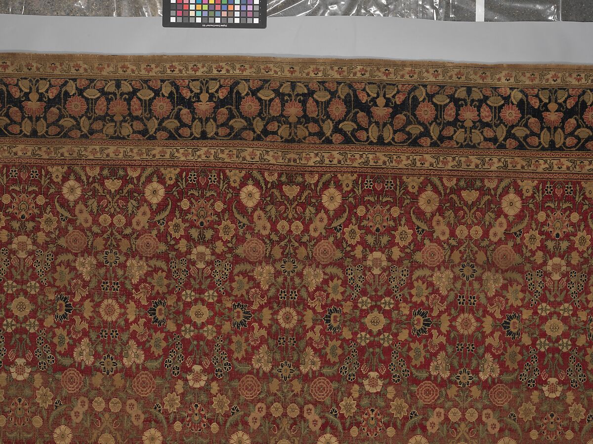 "Millefleur" Carpet, Cotton (warp and weft), wool (pile); asymmetrically knotted pile