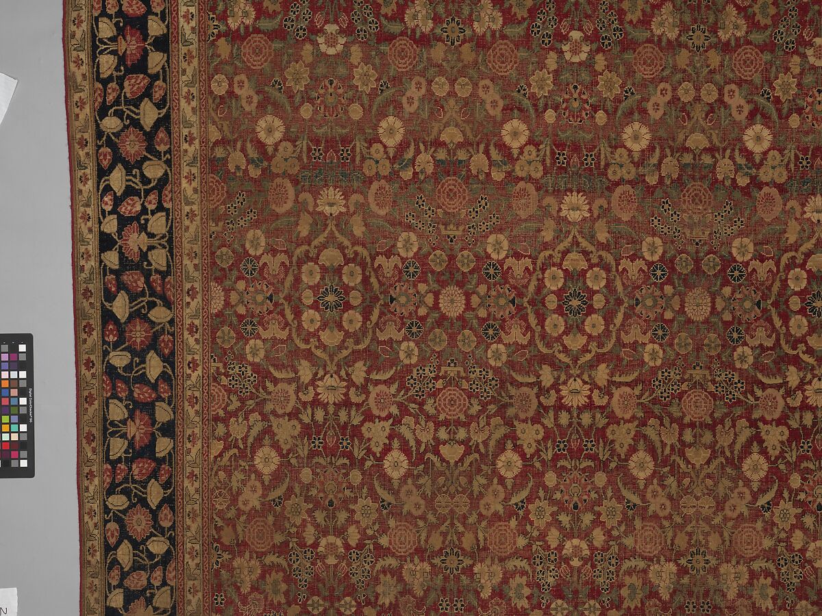 "Millefleur" Carpet, Cotton (warp and weft), wool (pile); asymmetrically knotted pile