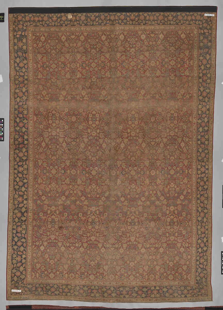 "Millefleur" Carpet, Cotton (warp and weft), wool (pile); asymmetrically knotted pile