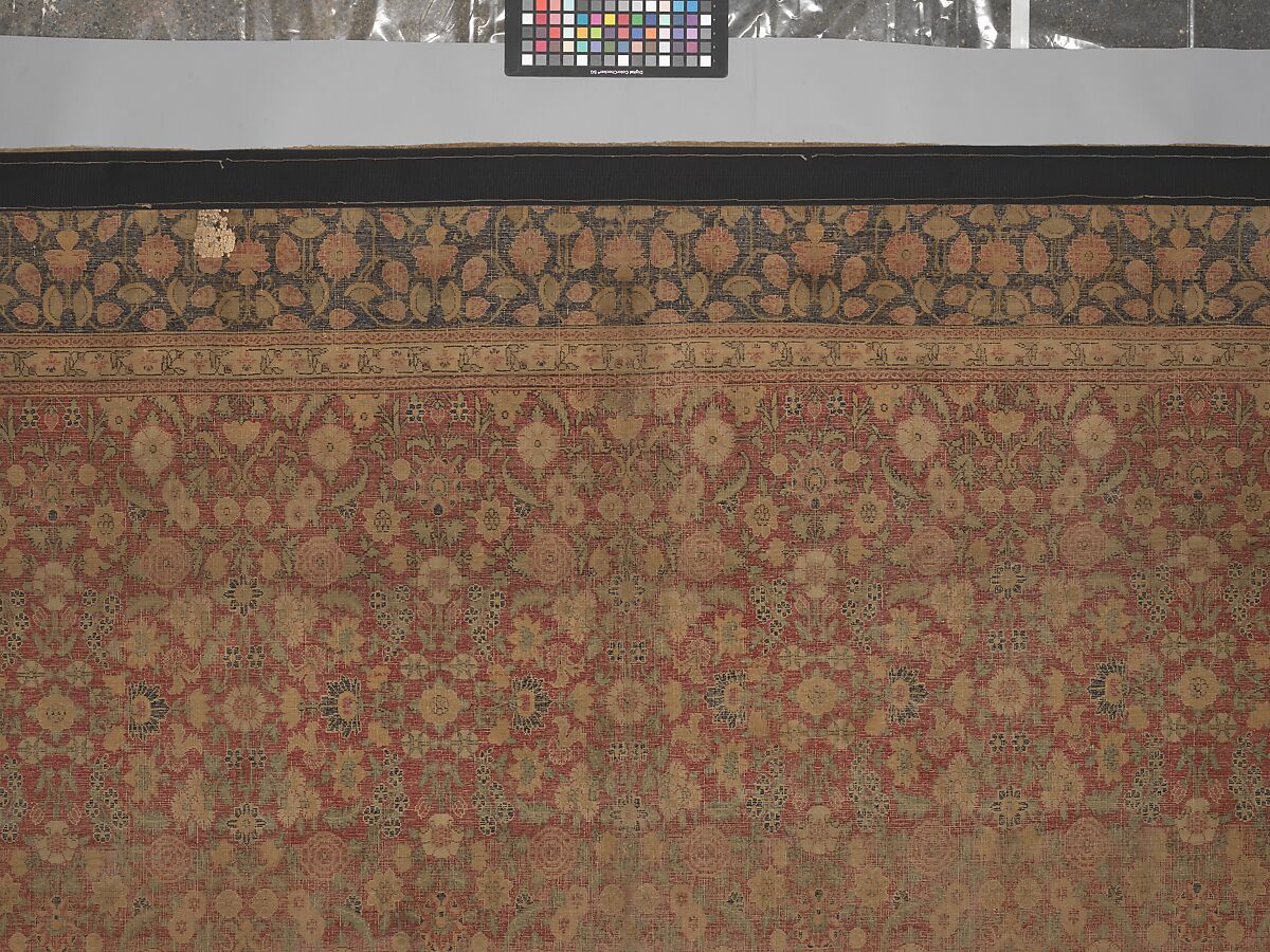"Millefleur" Carpet, Cotton (warp and weft), wool (pile); asymmetrically knotted pile