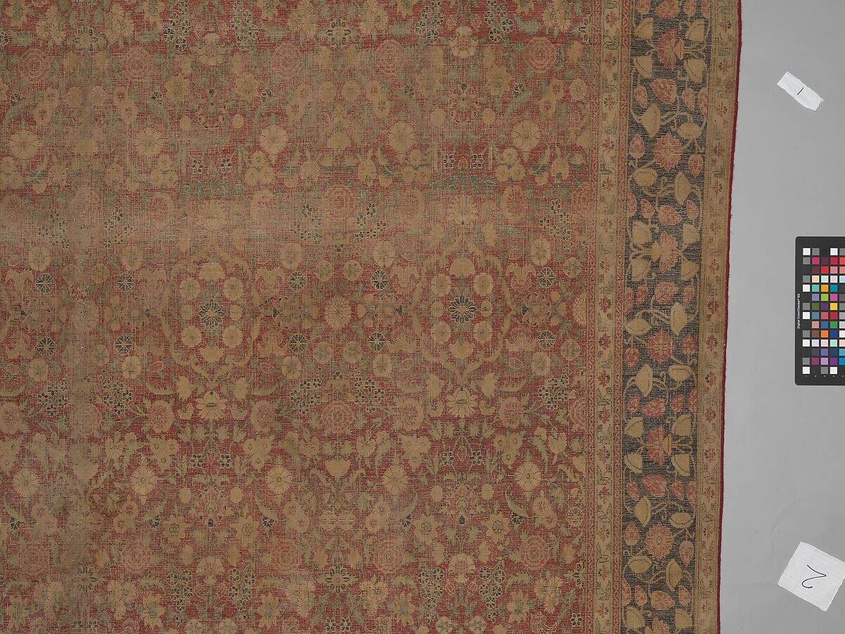"Millefleur" Carpet, Cotton (warp and weft), wool (pile); asymmetrically knotted pile