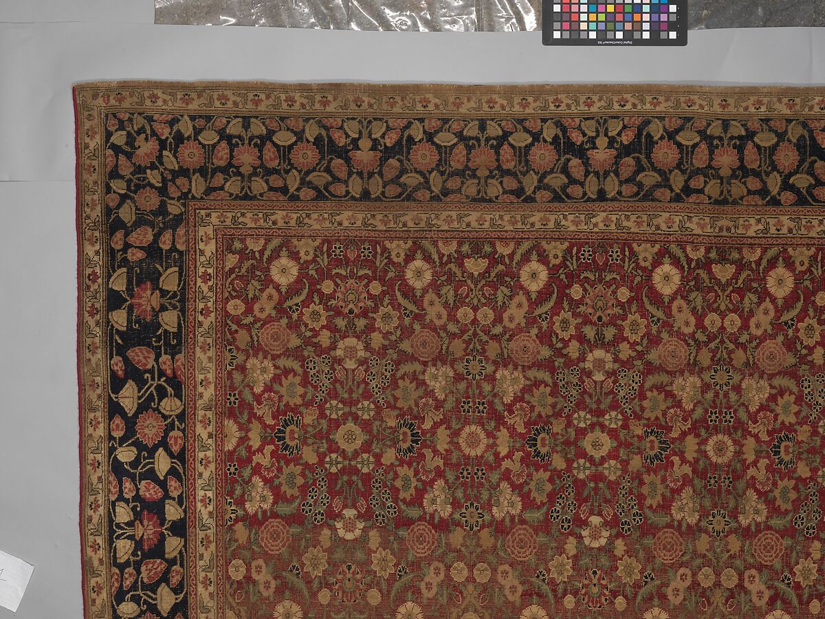 "Millefleur" Carpet, Cotton (warp and weft), wool (pile); asymmetrically knotted pile
