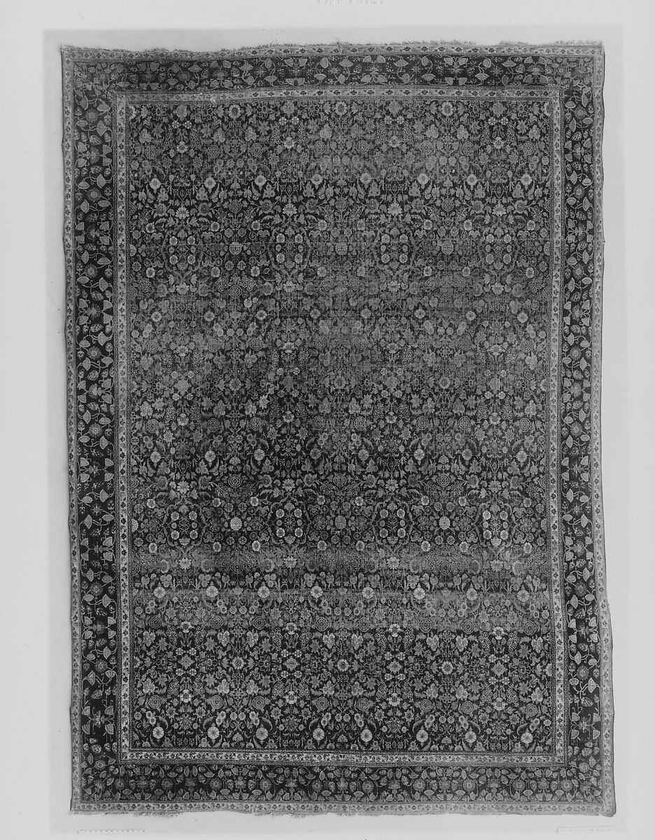 "Millefleur" Carpet, Cotton (warp and weft), wool (pile); asymmetrically knotted pile