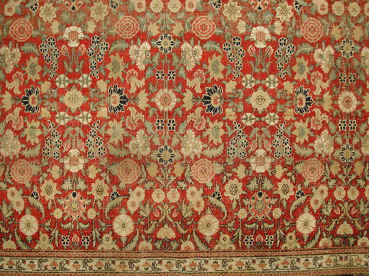 "Millefleur" Carpet, Cotton (warp and weft), wool (pile); asymmetrically knotted pile