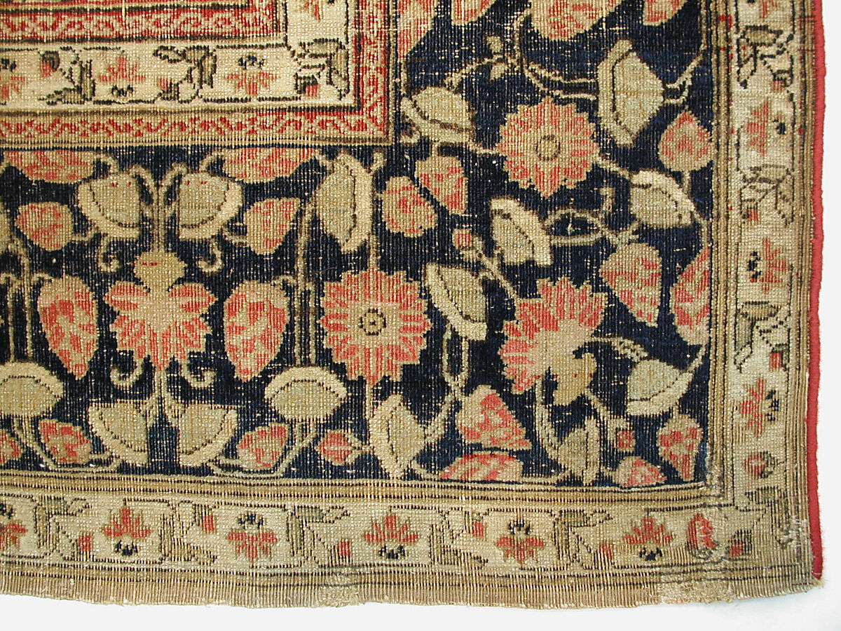 "Millefleur" Carpet, Cotton (warp and weft), wool (pile); asymmetrically knotted pile