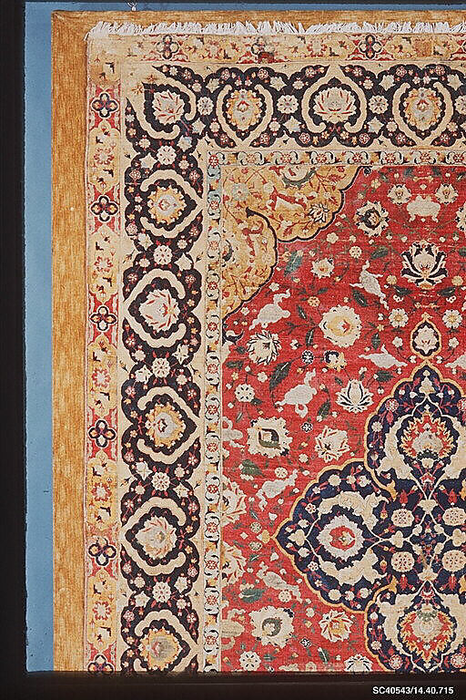 Silk Kashan Carpet, Silk (warp, weft, and pile), metal wrapped thread; asymmetrically knotted pile