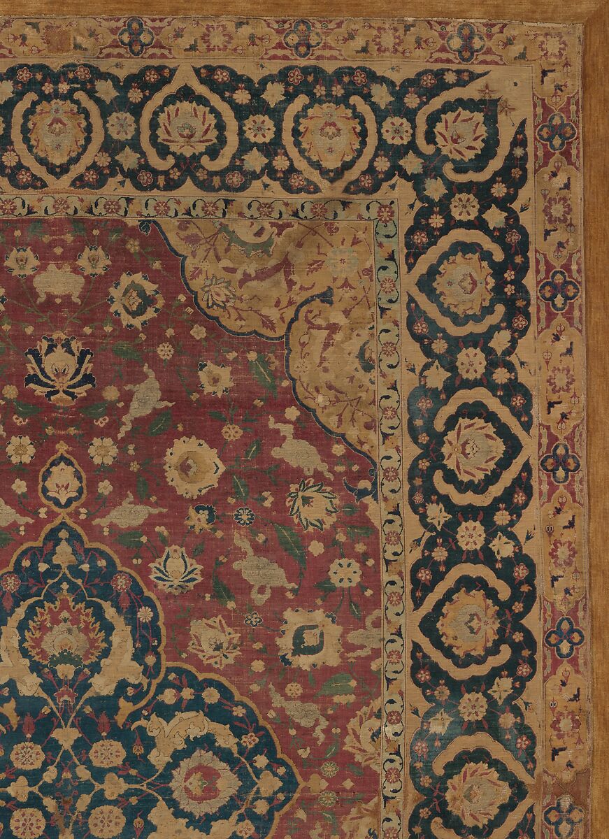 Silk Kashan Carpet, Silk (warp, weft, and pile), metal wrapped thread; asymmetrically knotted pile