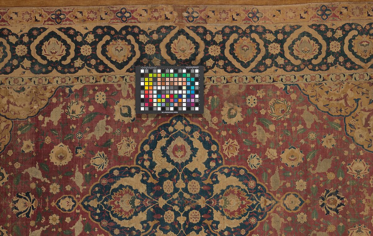 Silk Kashan Carpet, Silk (warp, weft, and pile), metal wrapped thread; asymmetrically knotted pile