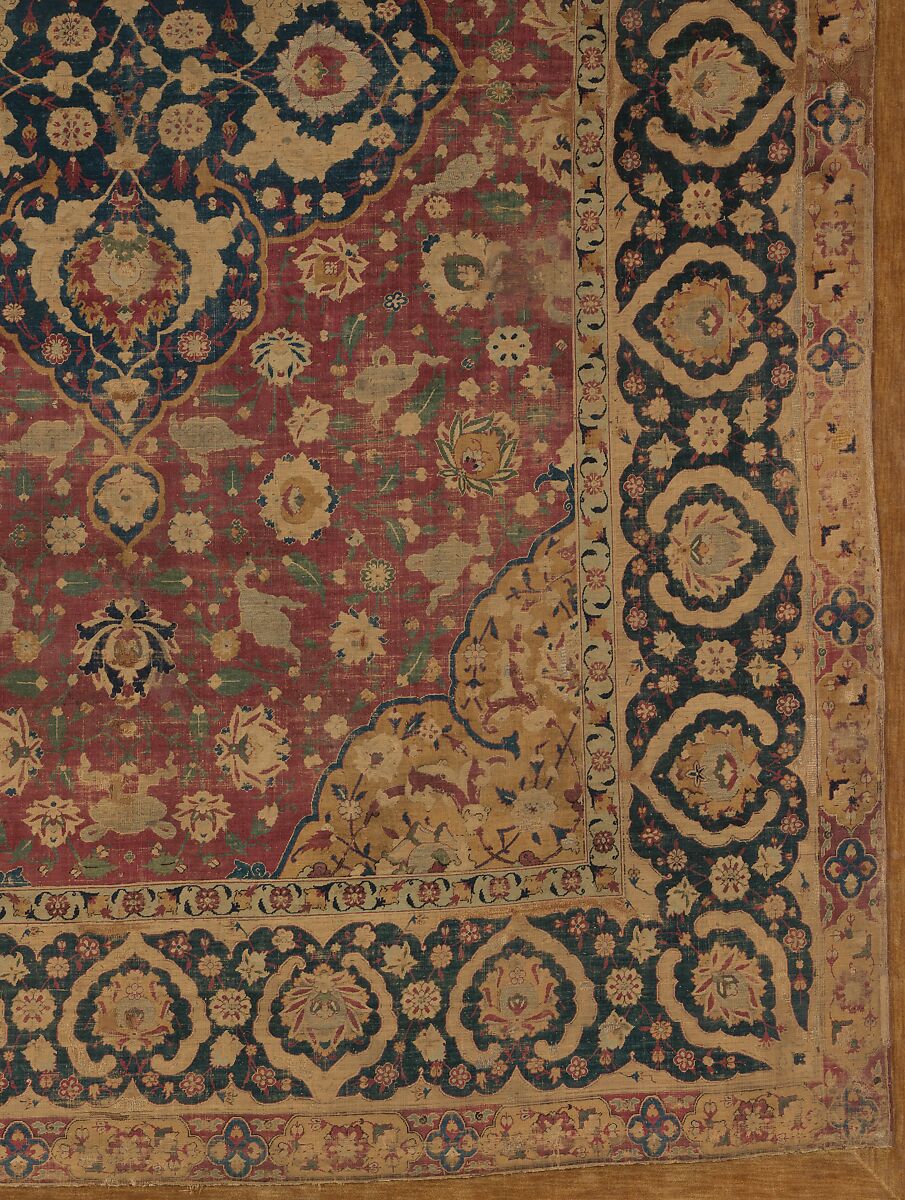 Silk Kashan Carpet, Silk (warp, weft, and pile), metal wrapped thread; asymmetrically knotted pile
