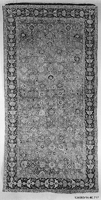 Carpet, Wool (pile), cotton (warp and weft); asymmetrically knotted pile