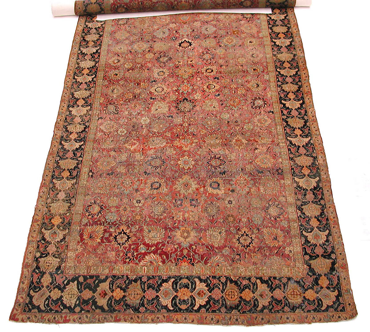 Carpet, Wool (pile), cotton (warp and weft); asymmetrically knotted pile