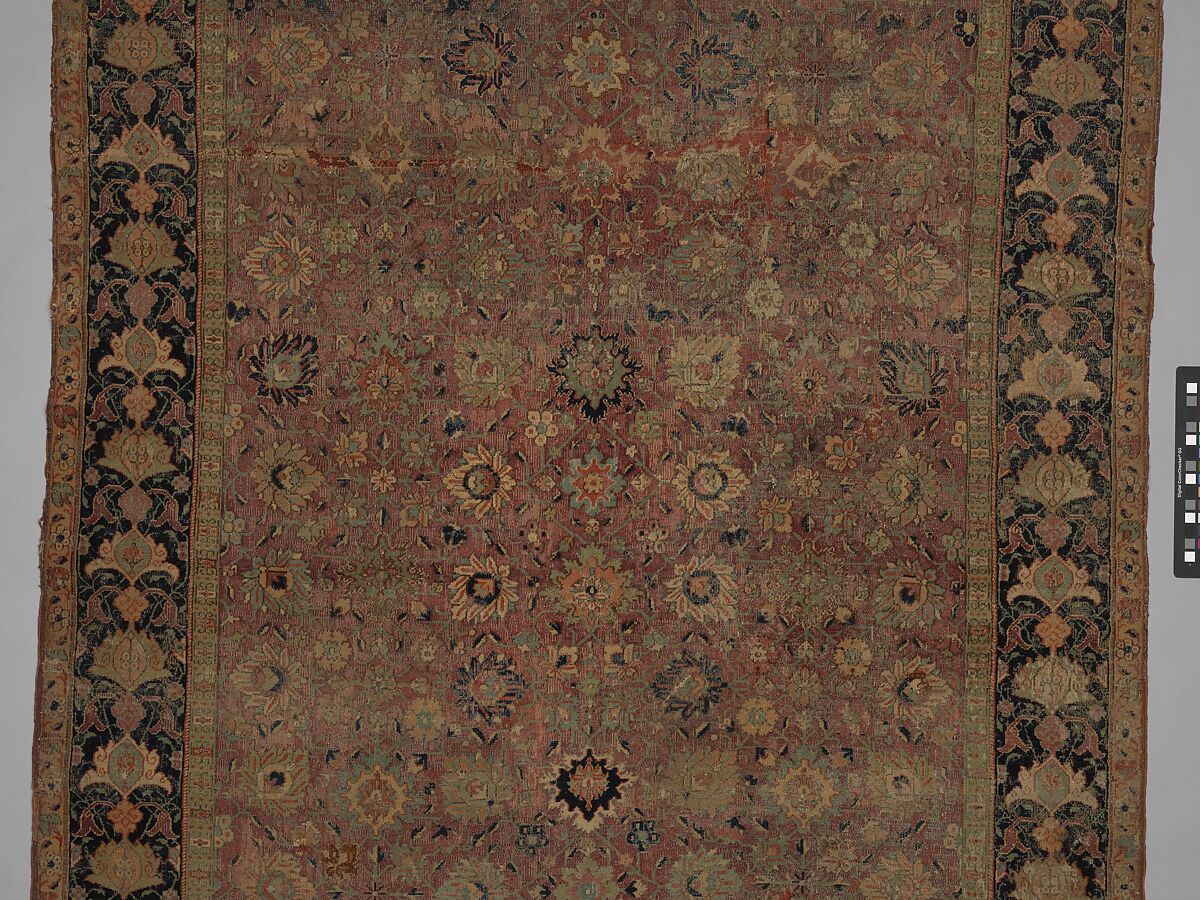 Carpet, Wool (pile), cotton (warp and weft); asymmetrically knotted pile