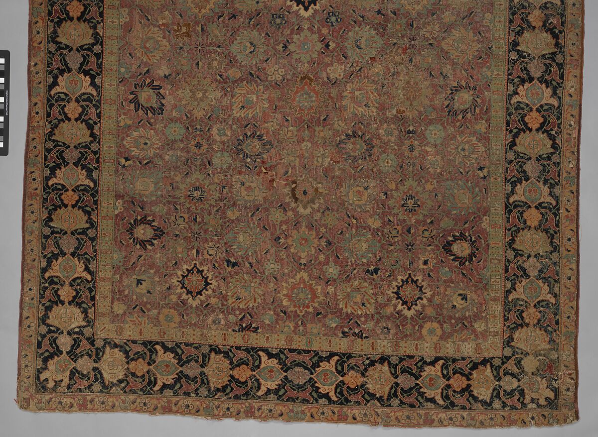 Carpet, Wool (pile), cotton (warp and weft); asymmetrically knotted pile