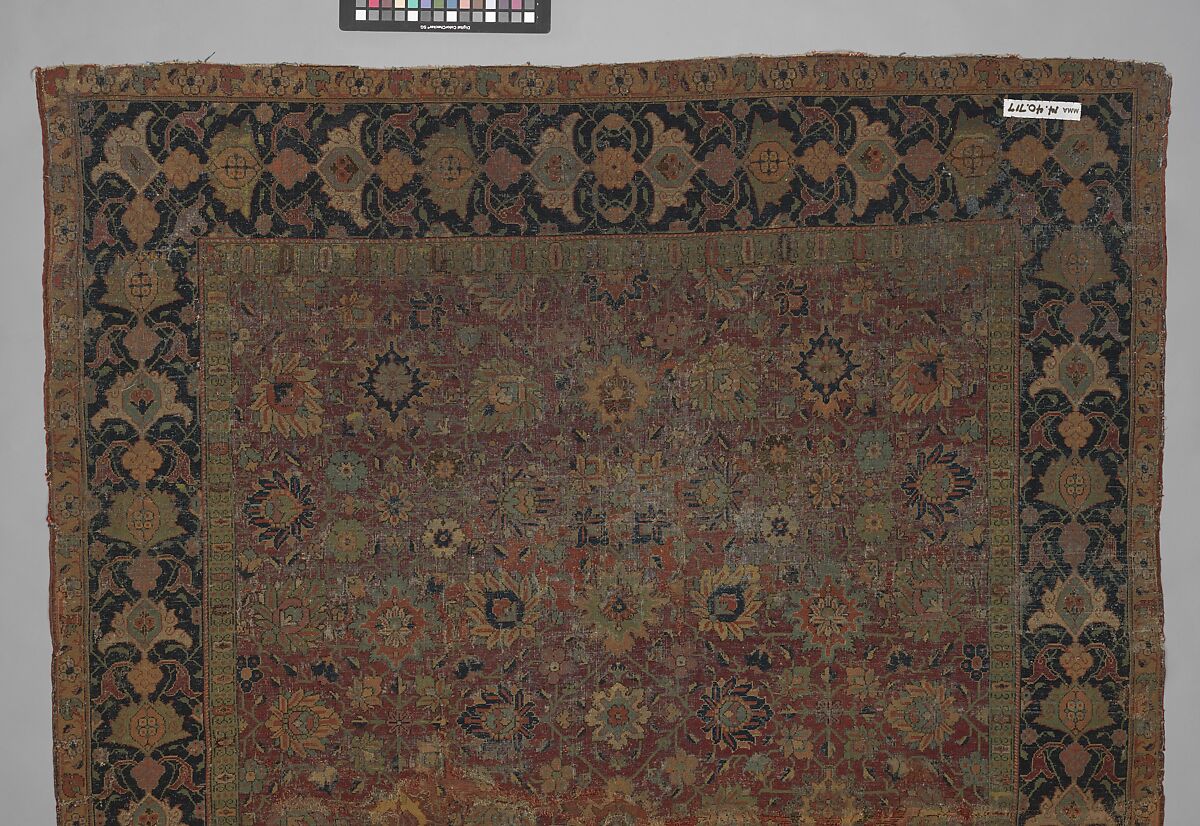 Carpet, Wool (pile), cotton (warp and weft); asymmetrically knotted pile