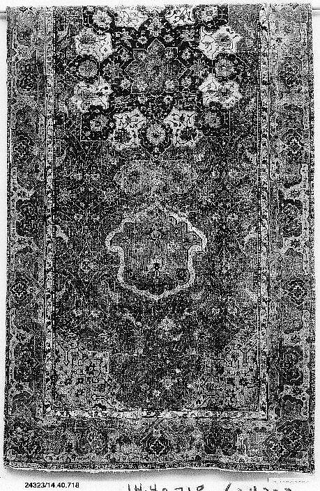 Carpet, Cotton (warp and weft), wool (pile); asymmetrically knotted pile