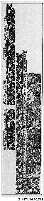 Fragments of a Carpet, Silk (warp and weft), wool (pile); asymmetrically knotted pile