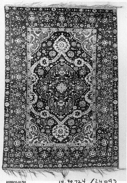 Silk Kashan Carpet, Silk (warp, weft and pile); asymmetrically knotted pile