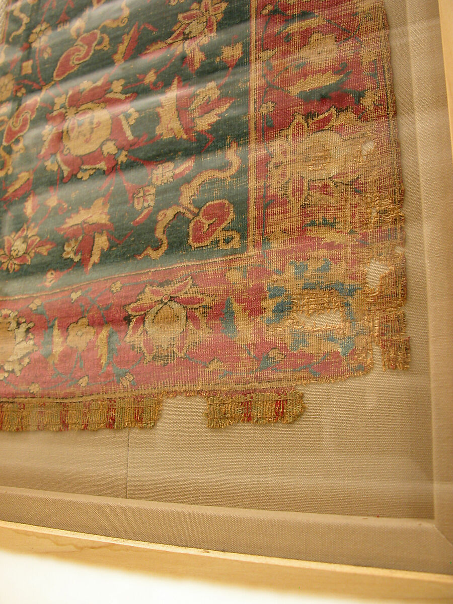 Silk Kashan Carpet, Silk (warp, weft and pile); asymmetrically knotted pile