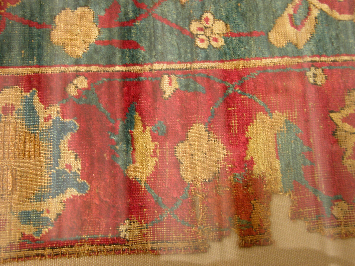 Silk Kashan Carpet, Silk (warp, weft and pile); asymmetrically knotted pile