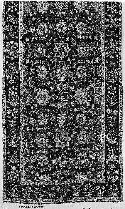 Carpet with Scrolling Vines and Blossoms, Silk (warp and weft), pashmina wool (pile); asymmetrically knotted pile