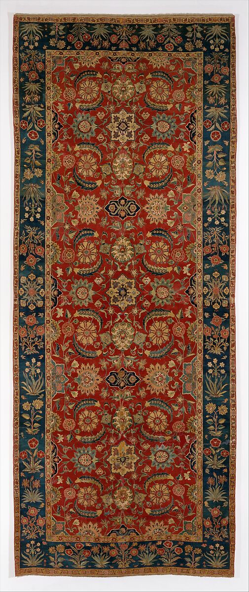 Carpet with Scrolling Vines and Blossoms, Silk (warp and weft), pashmina wool (pile); asymmetrically knotted pile