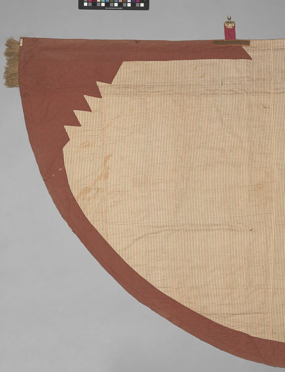 Cope, Silk, cotton, metal wrapped thread; cut and voided velvet, brocaded, embroidered, with engraved metal fittings