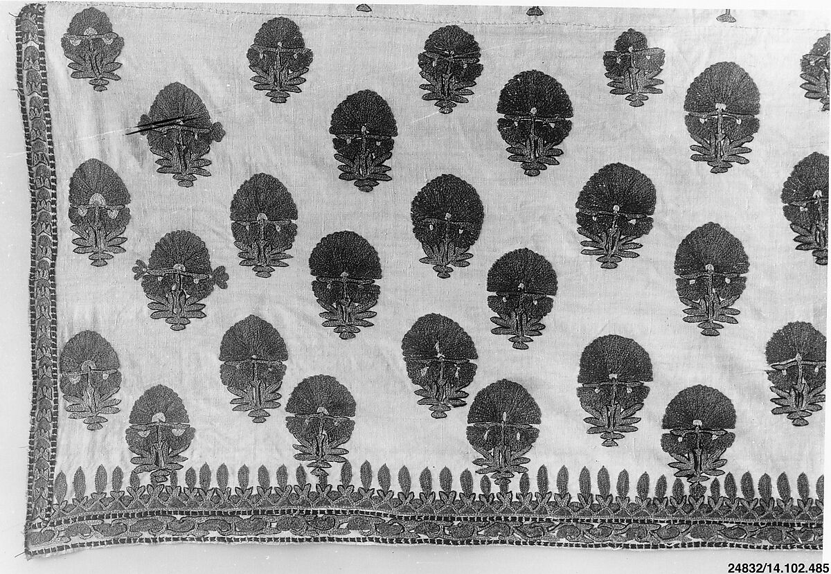 Hanging, Linen and silk; embroidered